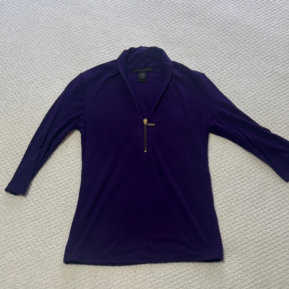 Grace Elements Deep Purple Long Sleeve Top